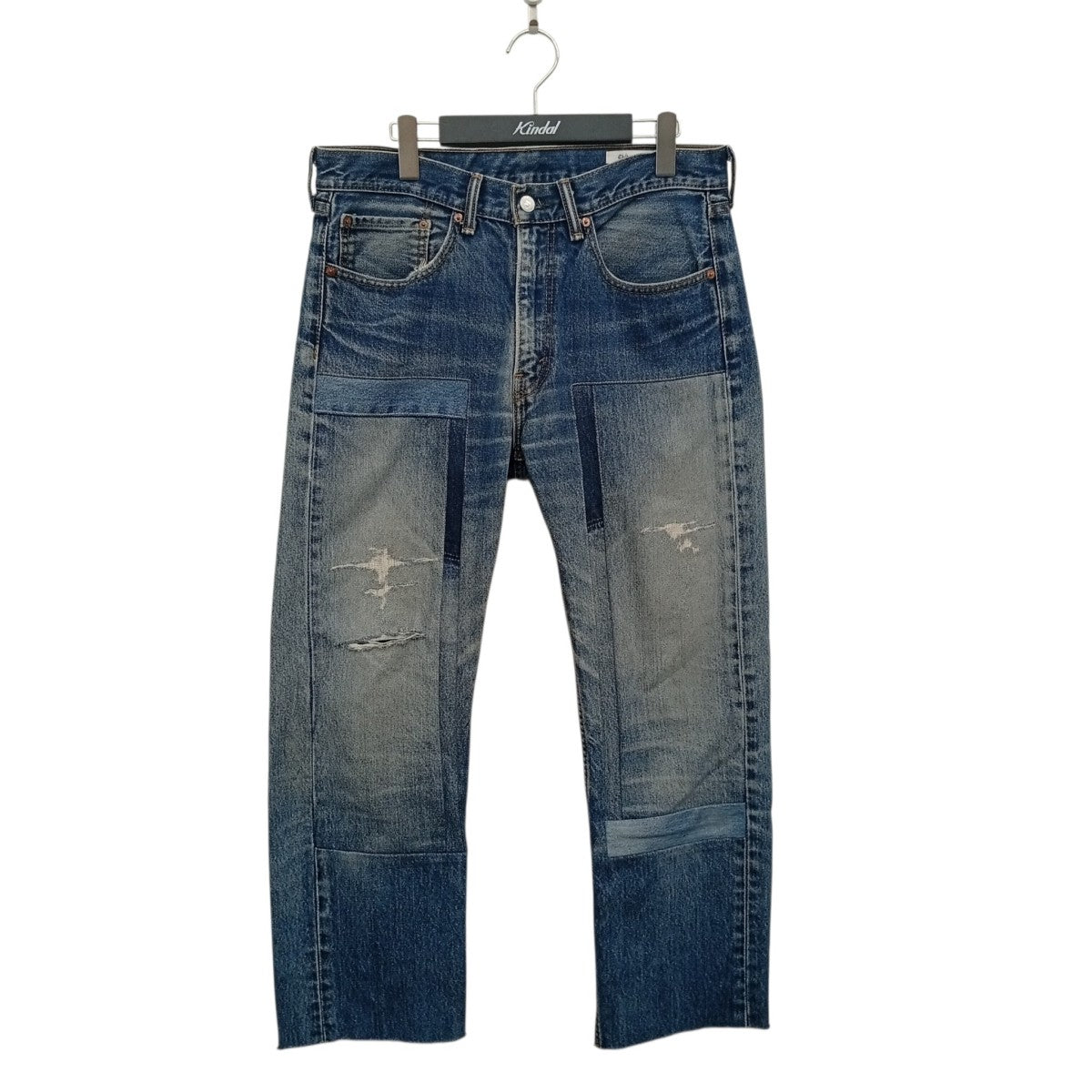 NY VINTAGE CUSTOM MADE PATCH DENIMダメージデニムパンツCOTDNYPT-351