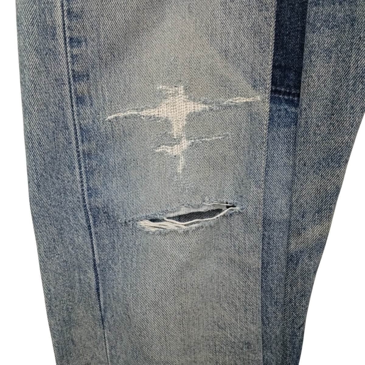 NY VINTAGE CUSTOM MADE PATCH DENIMダメージデニムパンツCOTDNYPT-351
