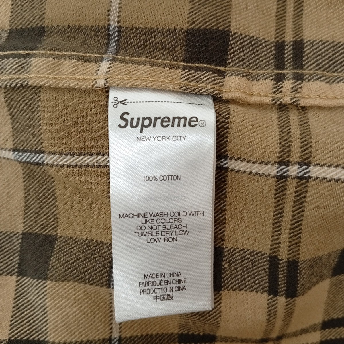 Supreme Plaid Flannel Shirtチェックシャツ 古着・中古-4枚目のアイテム画像