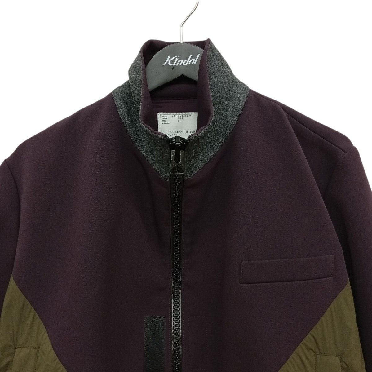sacai Matelasse Twill Mix Jacketジャケット25-03635M 古着・中古-3枚目のアイテム画像