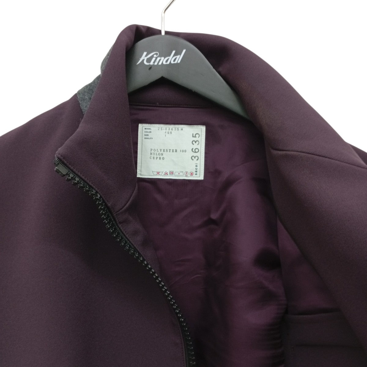 sacai Matelasse Twill Mix Jacketジャケット25-03635M 古着・中古-5枚目のアイテム画像