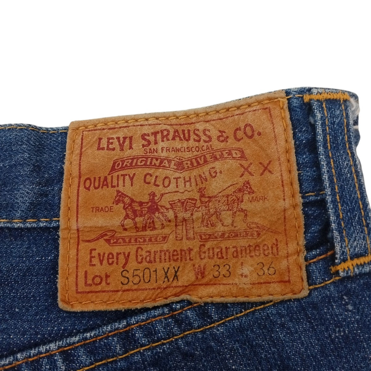 S501XX 米国製 BIG E ボタン裏555デニムパンツ44501 0022