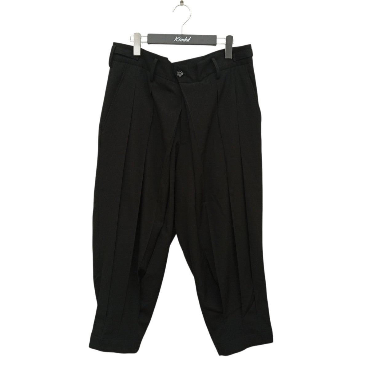 WASHER WOOL GABARDINE PLEATED PANTSスラックスUQ-P20-100-1