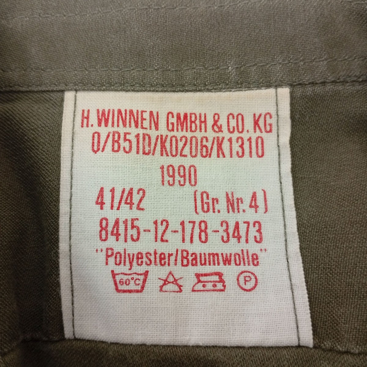 90s H．WINNEN GMBH＆CO．KG製シャツ