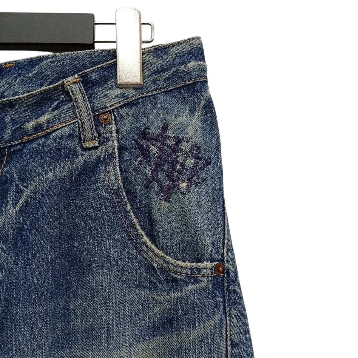 スタッズ ダメージ加工デニムパンツ2AP-4742