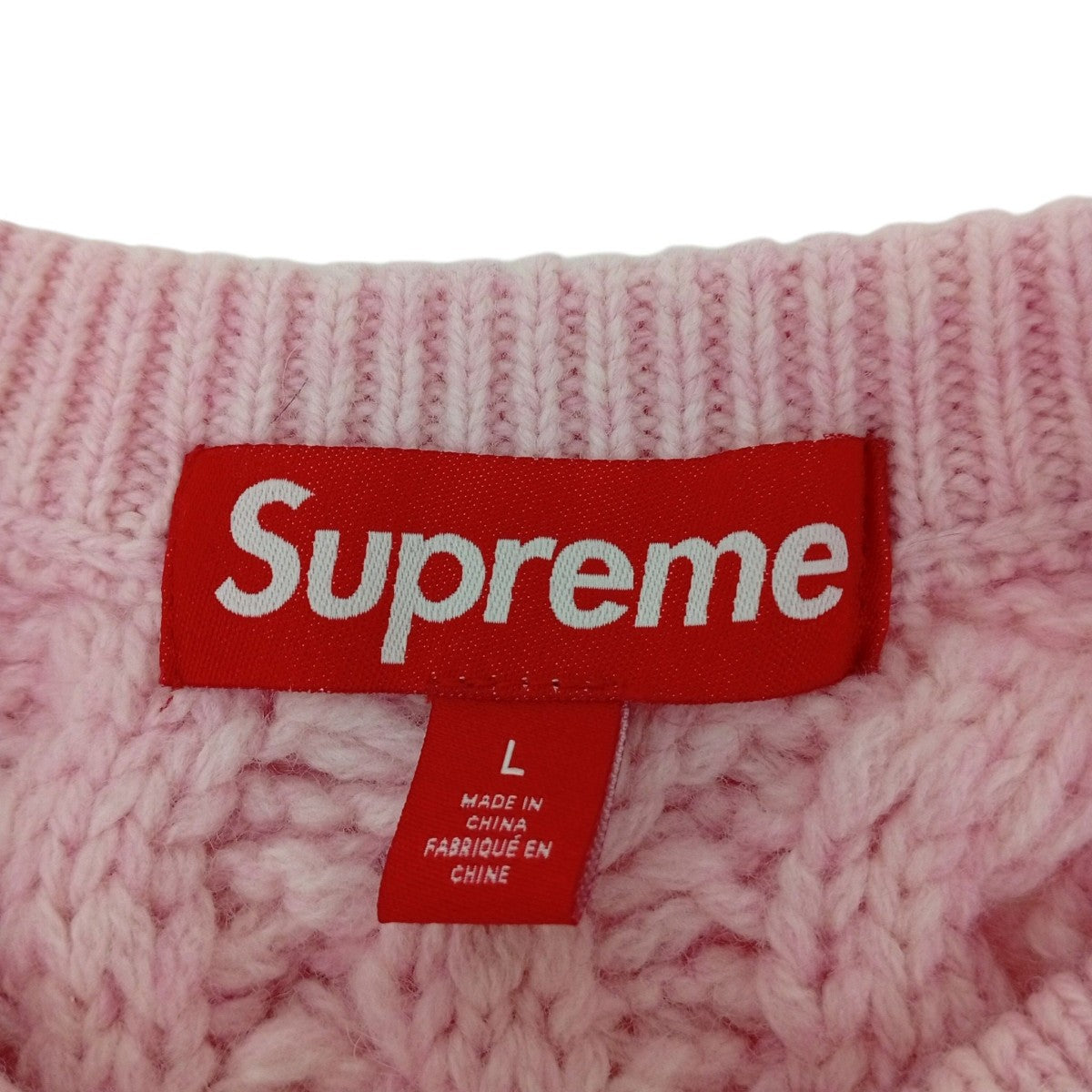 Appliqu Cable Knit Sweaterニット