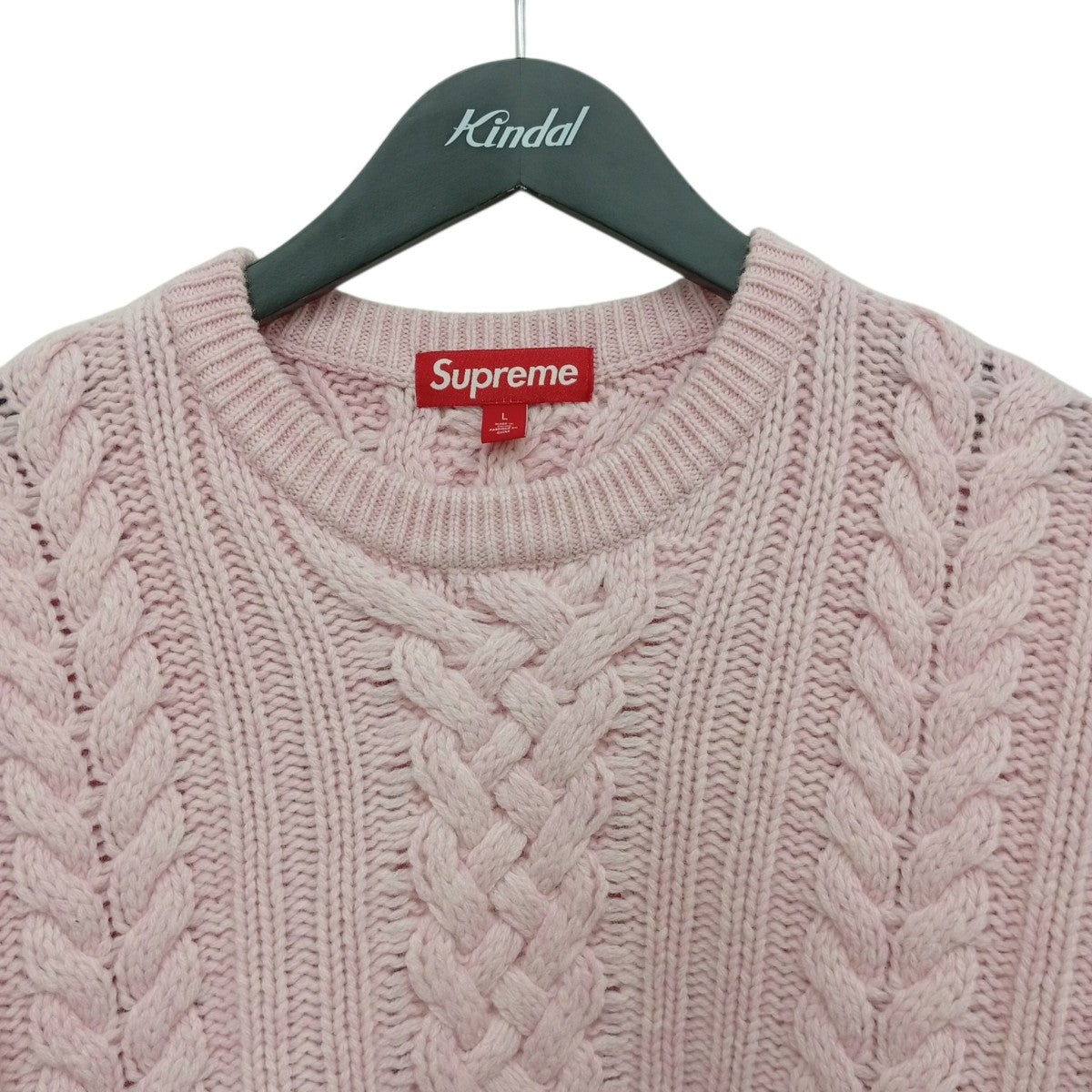 Appliqu Cable Knit Sweaterニット