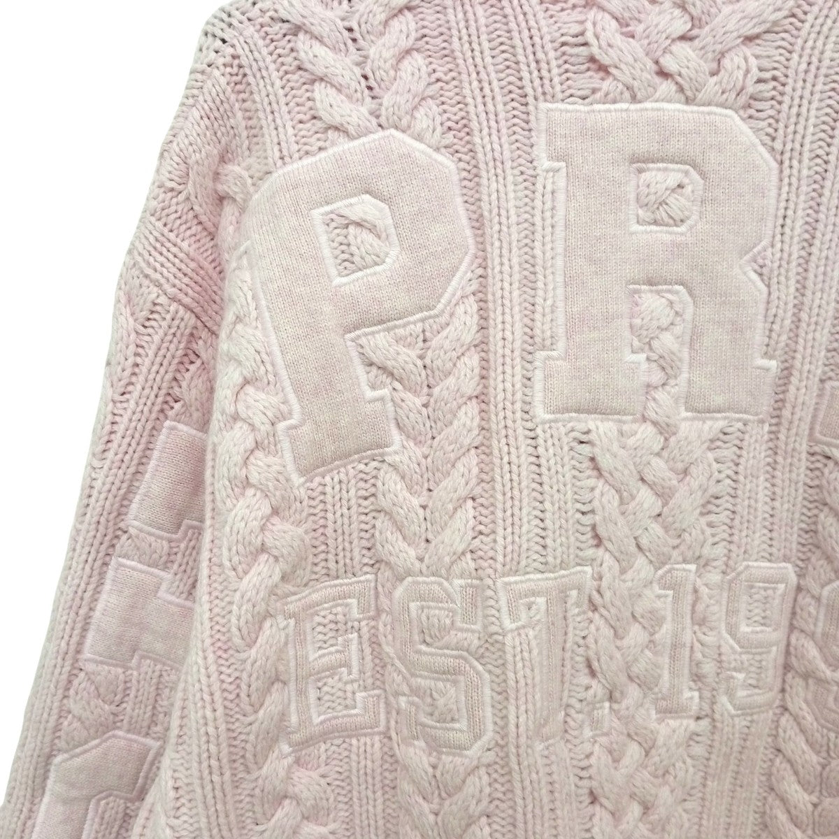 Appliqu Cable Knit Sweaterニット