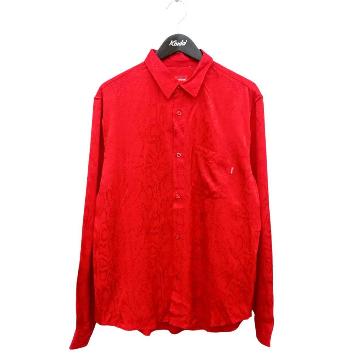 snakeskin jacquard shirt長袖シャツ