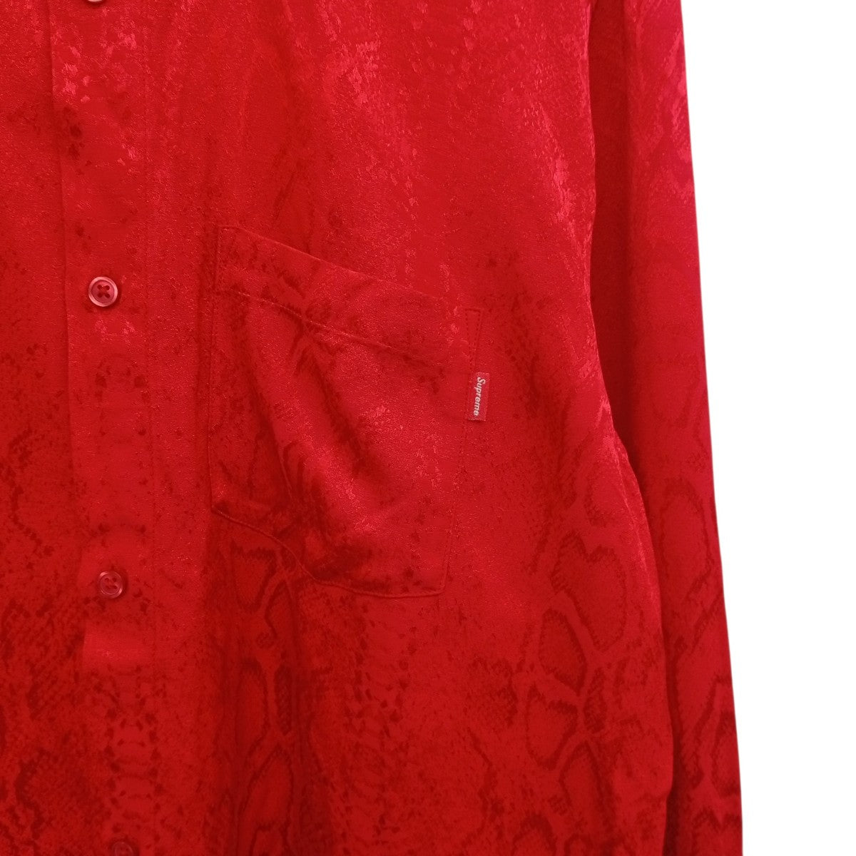 snakeskin jacquard shirt長袖シャツ