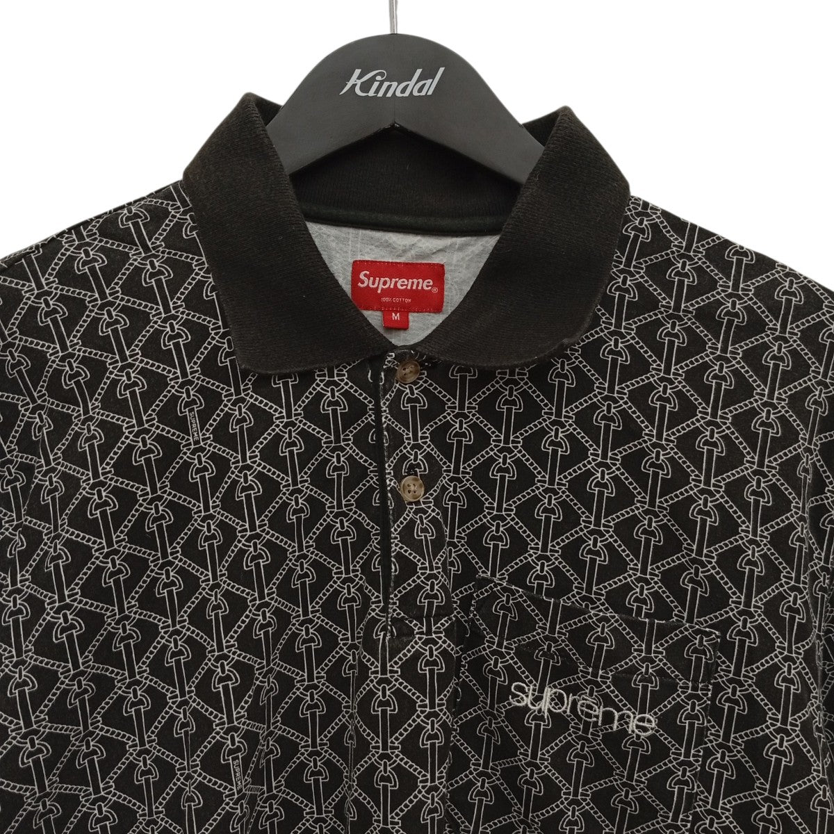 Rope Print Polo総柄半袖ポロシャツ