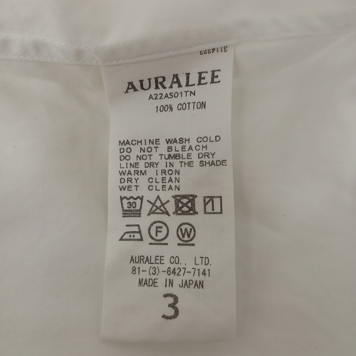 WASHED FINX TWILL SHIRTS長袖シャツA22AS01TN