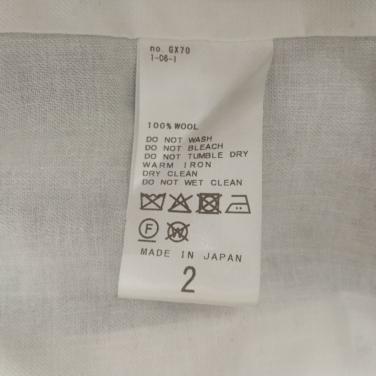 ashed wool hand sewing jacketウールジャケット25010684000030