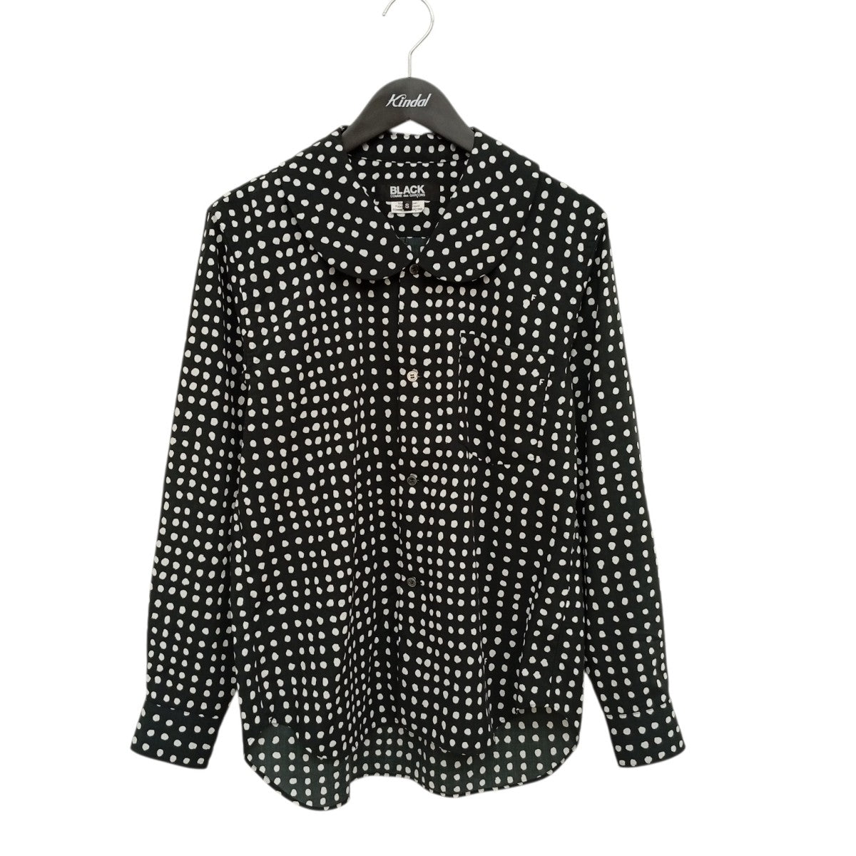 25SSPolka Dot Shirt Black Whiteドットシャツ1O-B013
