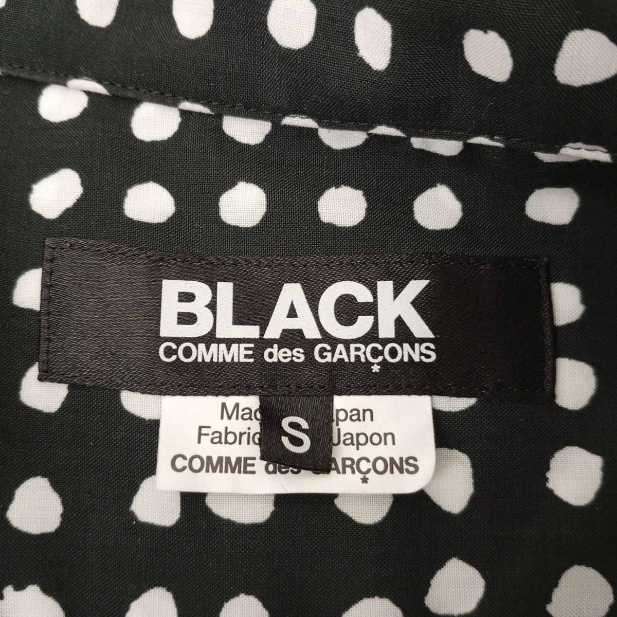 25SSPolka Dot Shirt Black Whiteドットシャツ1O-B013