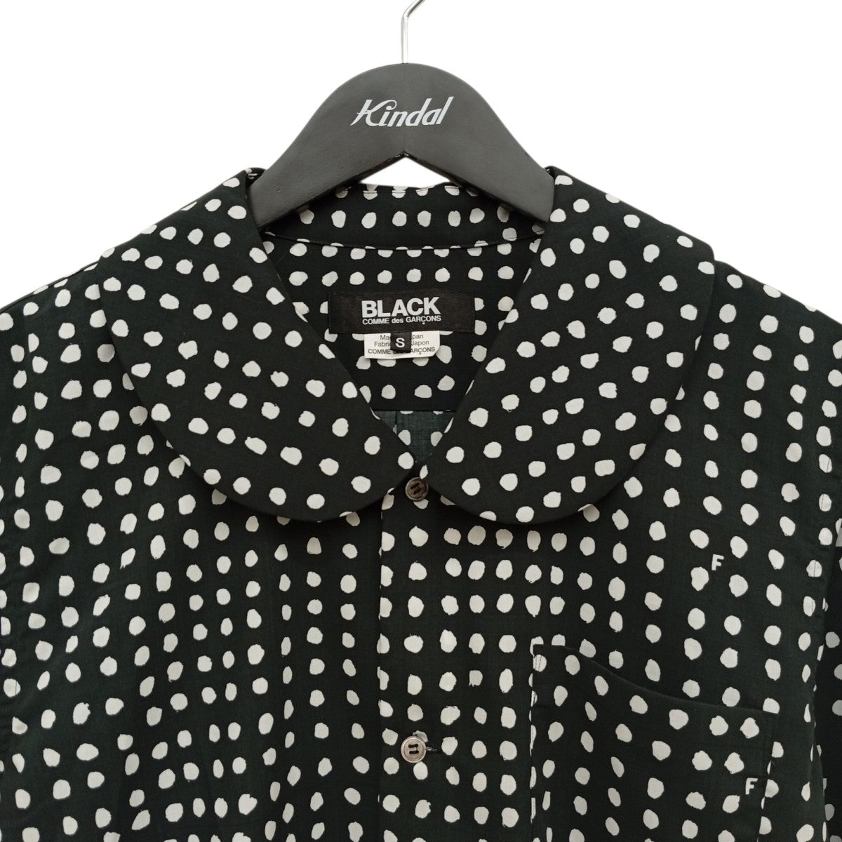 25SSPolka Dot Shirt Black Whiteドットシャツ1O-B013