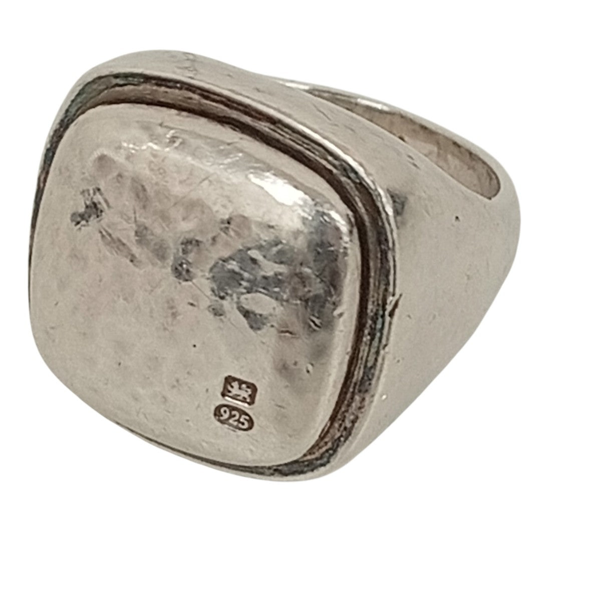 HEAVY CUSHION CABOCON SIGNET RING 925指輪
