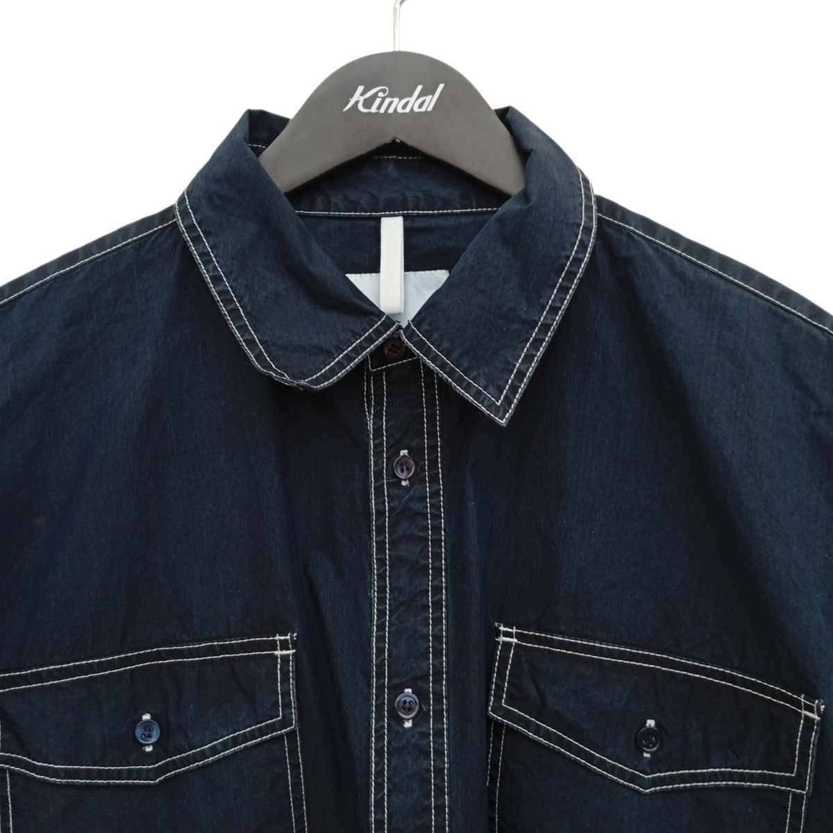 0- LIGHT WEIGHT INDIGO SHIRTシャツ4G2-3-007-0173