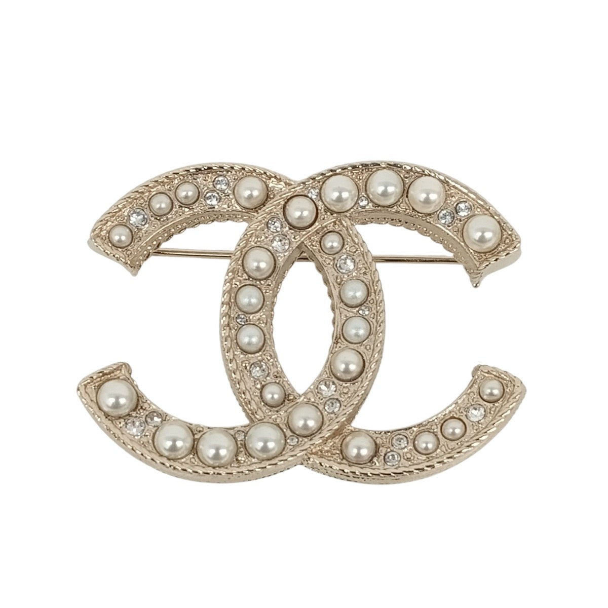 CHANEL ココマーク ブローチ パール ラインストーン CHANEL(シャネル) ココマークパール ラインストーンブローチ ゴールド