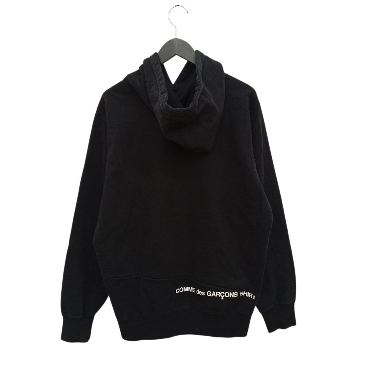 Supreme×COMME des GARCONS SHIRT 18FW Split Box Logo Hooded Sweatshirt Blackパーカー 古着・中古-2枚目のアイテム画像