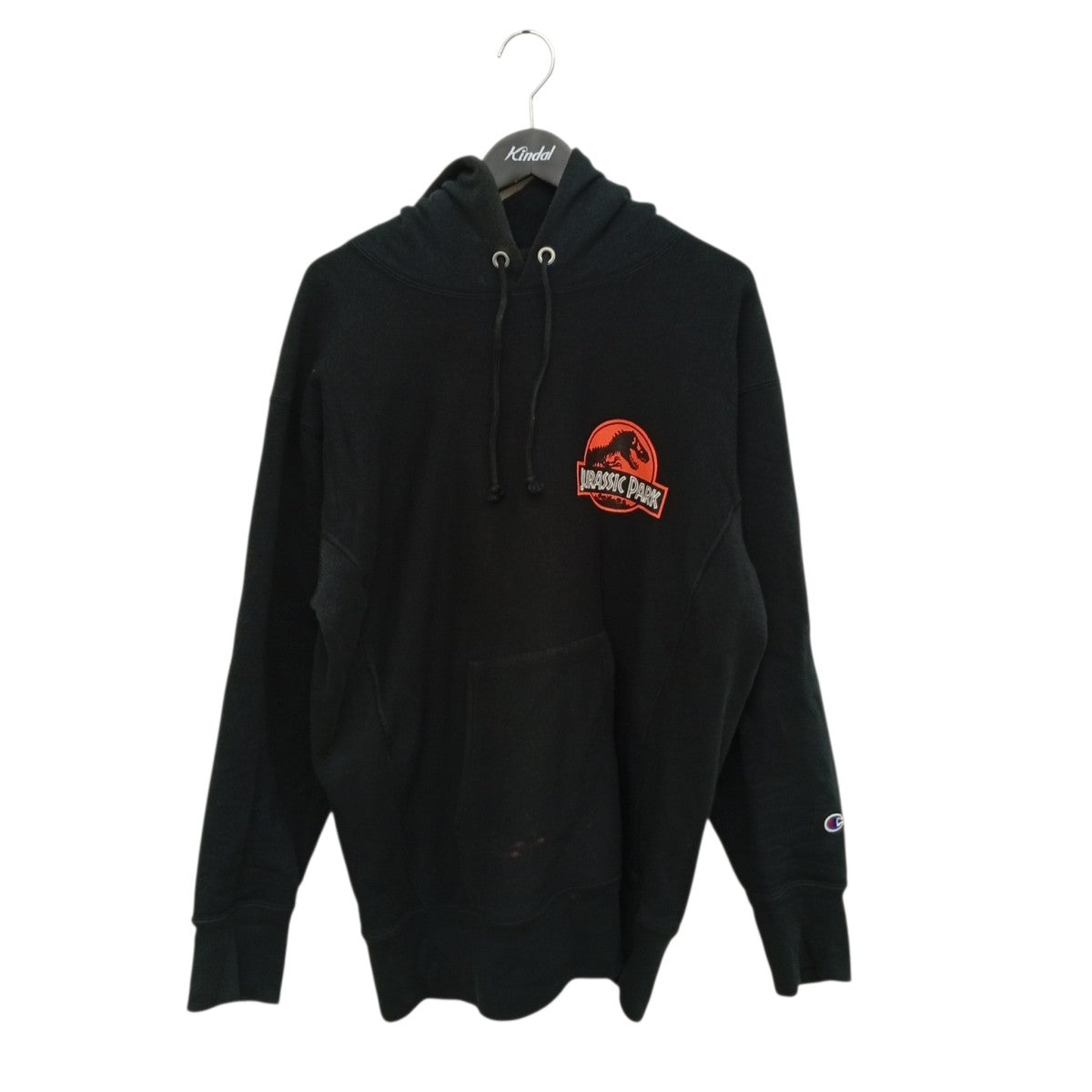 Champion×JURASSIC WORLD REVERSE WEAVEパーカー 古着・中古-1枚目のアイテム画像