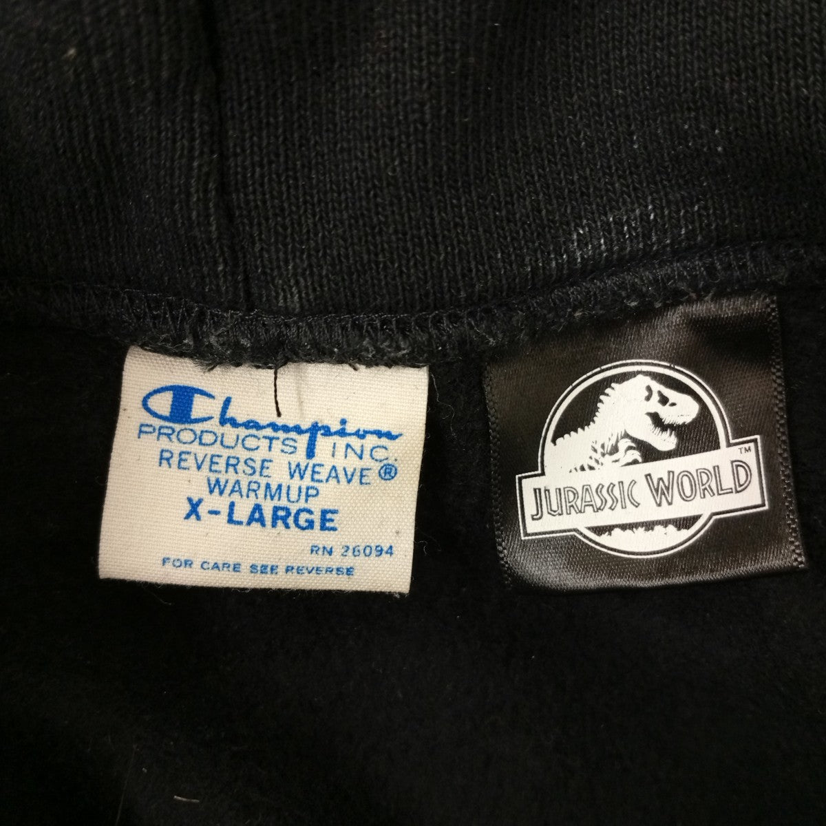 Champion×JURASSIC WORLD REVERSE WEAVEパーカー 古着・中古-3枚目のアイテム画像