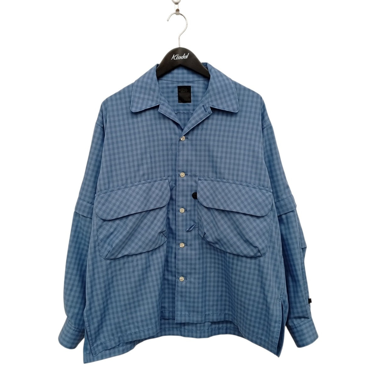 TECH SPORTS OPEN COLLAR SHIRTSチェックシャツBE-90024