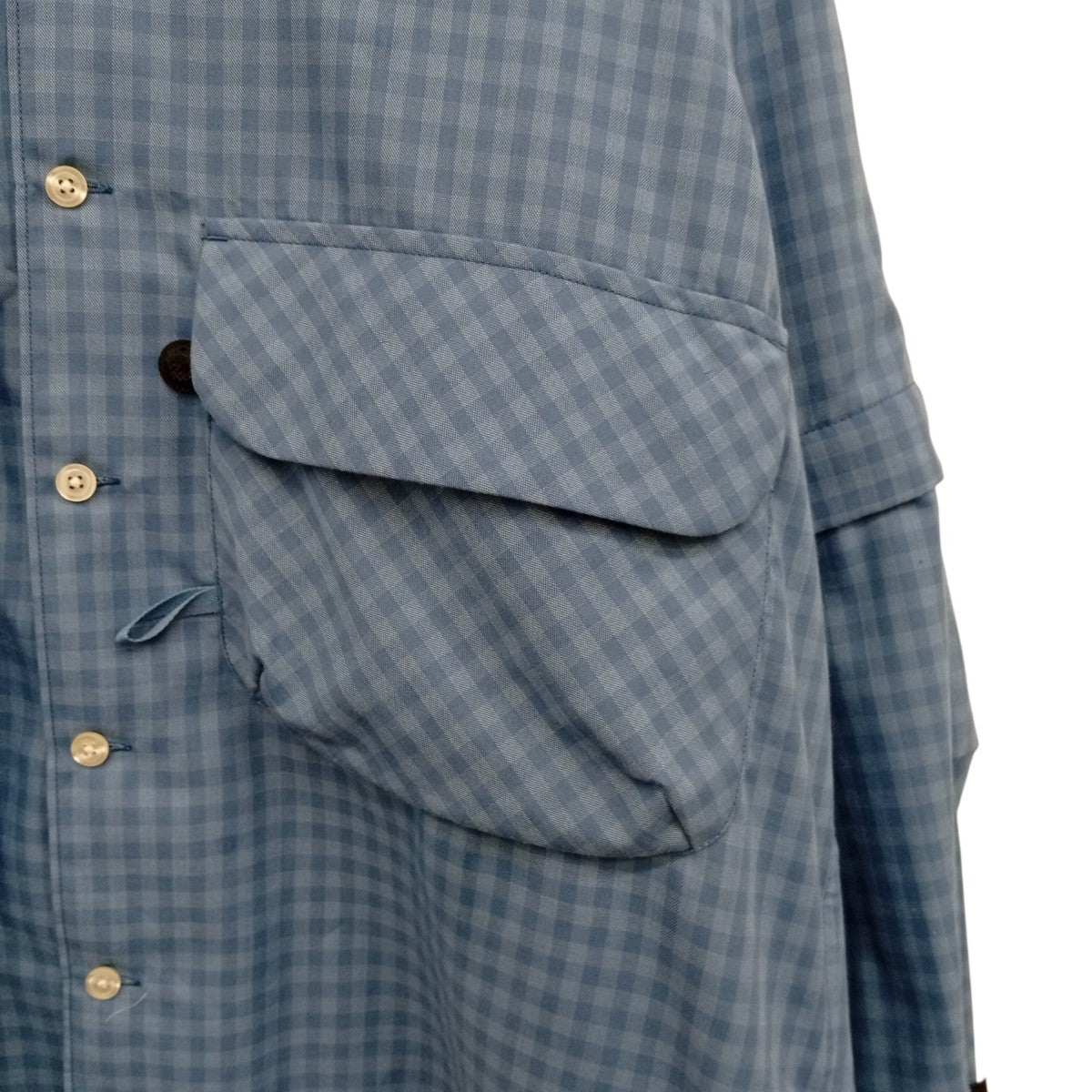 TECH SPORTS OPEN COLLAR SHIRTSチェックシャツBE-90024