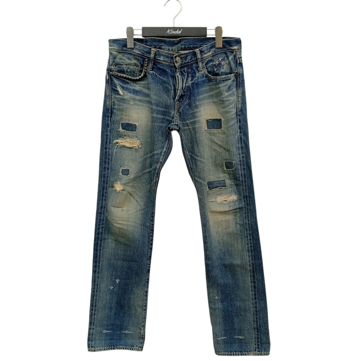 ダメージ加工デニムパンツ4AP-2102