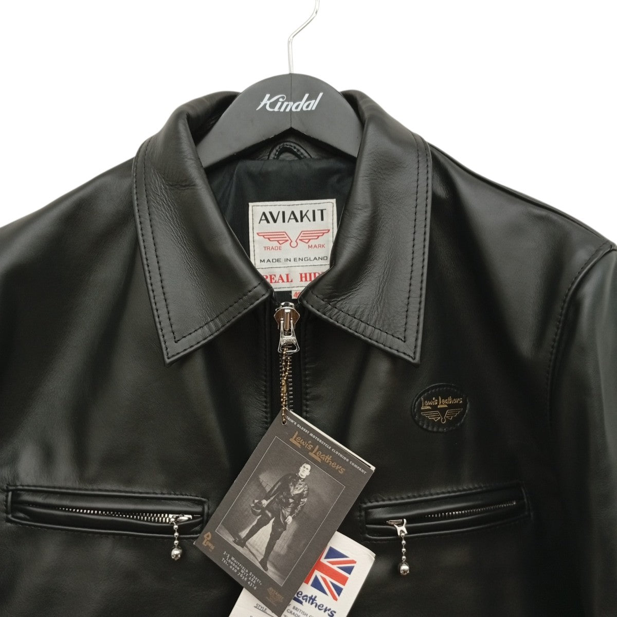 Lewis Leathers DOMINATOR TIGHT FIT ホースハイドレザージャケット551T 古着・中古-5枚目のアイテム画像