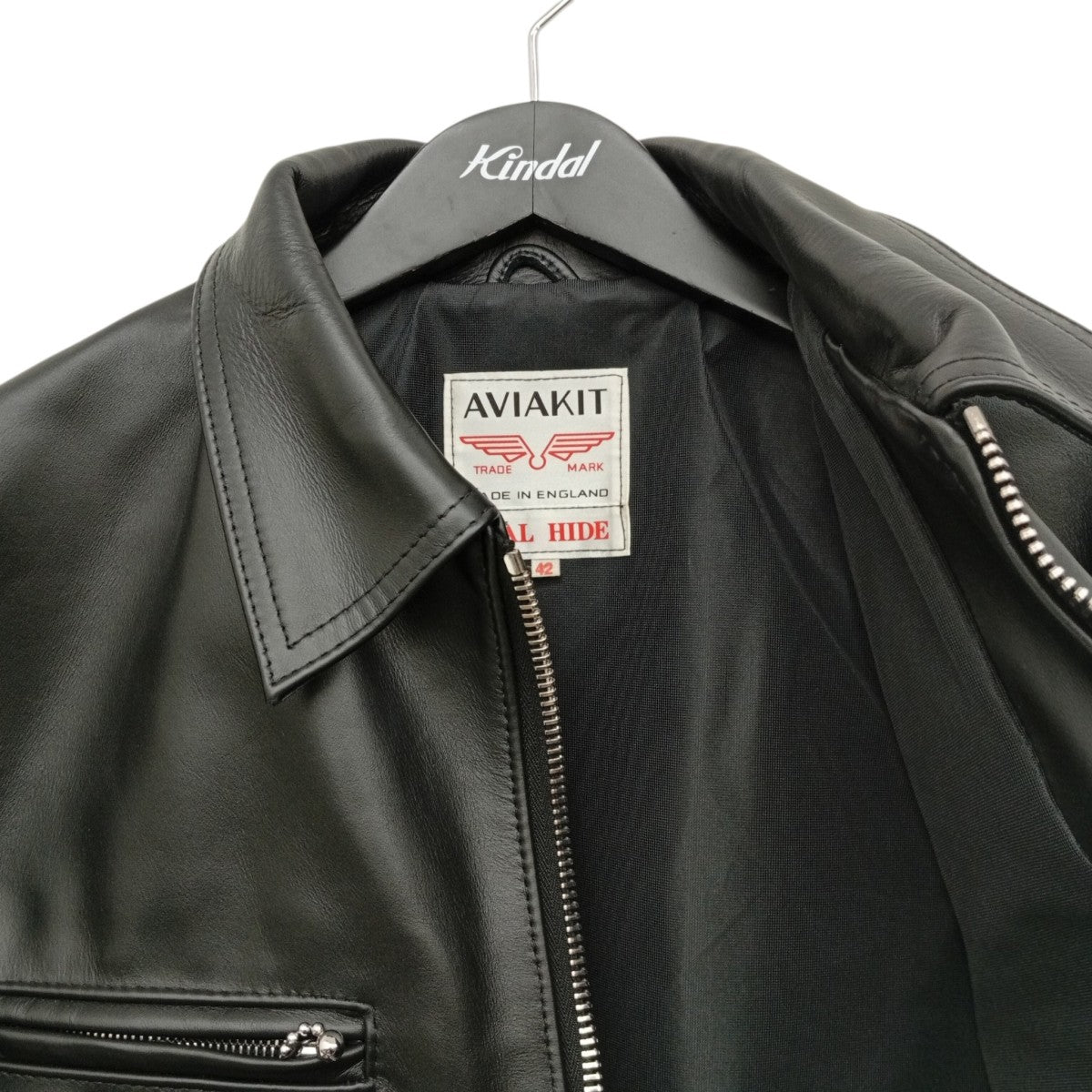 Lewis Leathers DOMINATOR TIGHT FIT ホースハイドレザージャケット551T 古着・中古-6枚目のアイテム画像