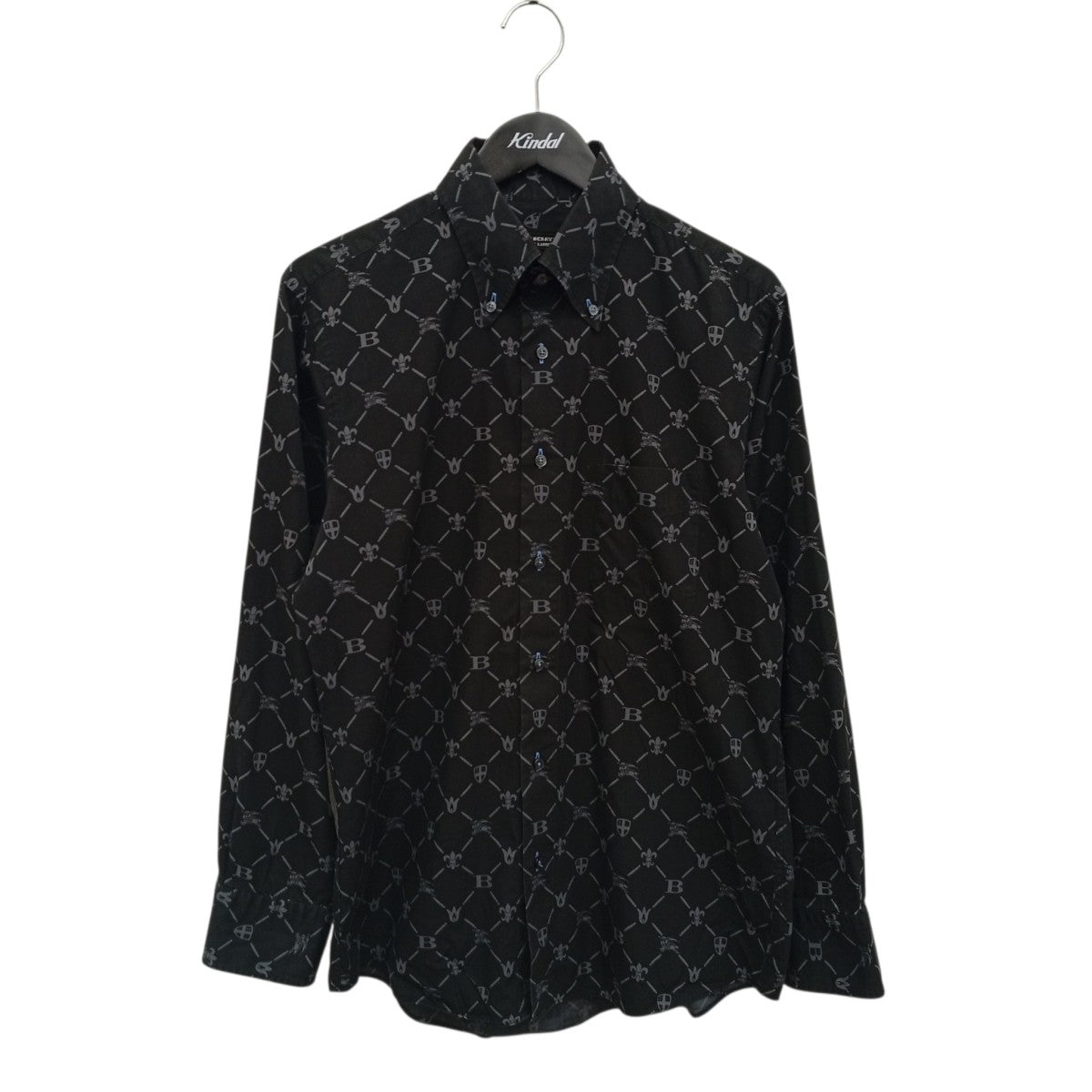 BURBERRY BLACK LABEL 総柄シャツBMW02-003-09 古着・中古-1枚目のアイテム画像