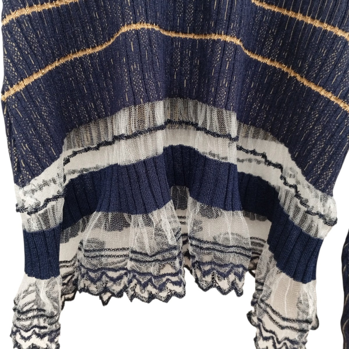 Rib Jacquard Kintted TopLayered DressセーターMM20FW-KN024