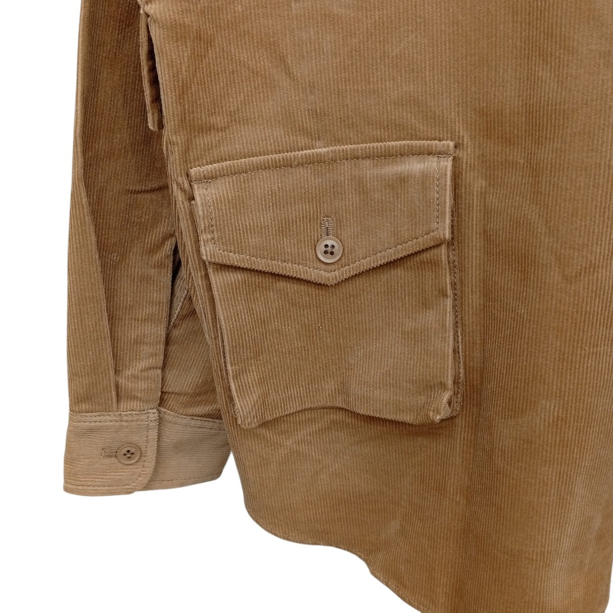 MODMENT CORDUROY UTILITY CPO SHIRT - BEIGEコーデュロイシャツジャケットM2520-1I016F 古着・中古-6枚目のアイテム画像