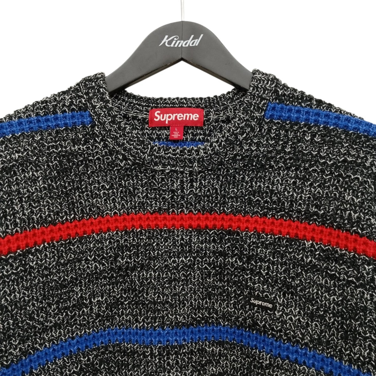 Waffle Small Box Sweater Stripe Melangeセーター24AW