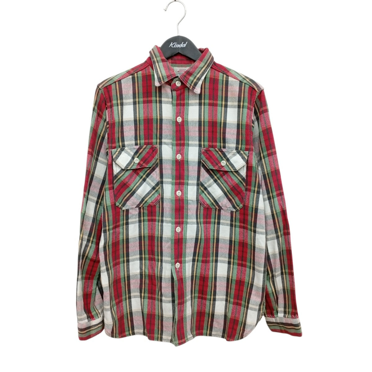 WAREHOUSE チェックフランネルャツ 古着・中古-1枚目のアイテム画像
