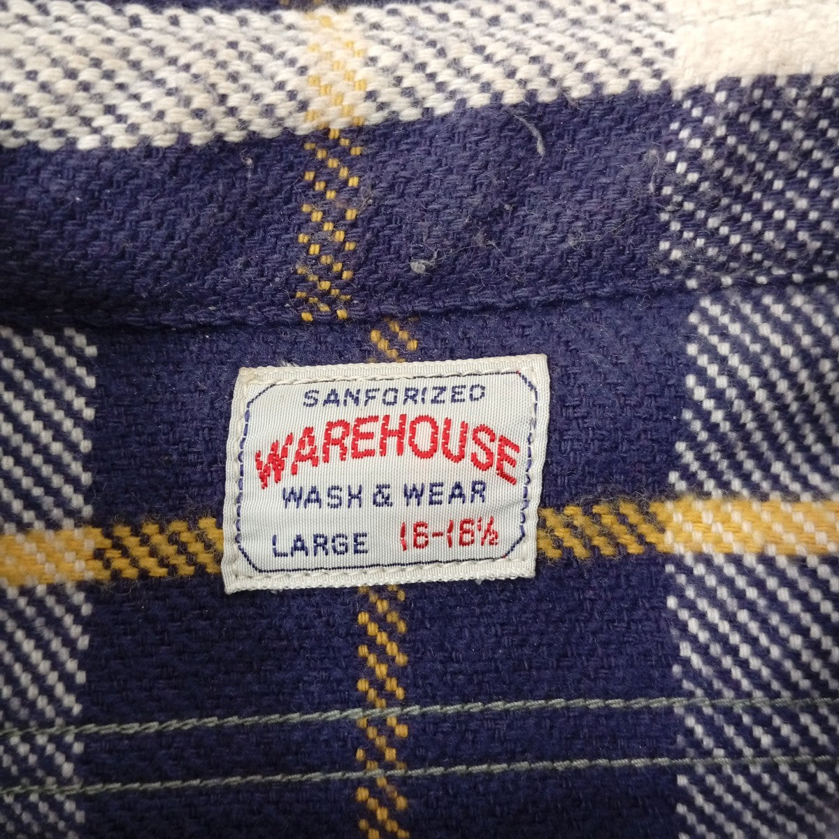 WAREHOUSE Bスタンプチェックシャツ 古着・中古-9枚目のアイテム画像