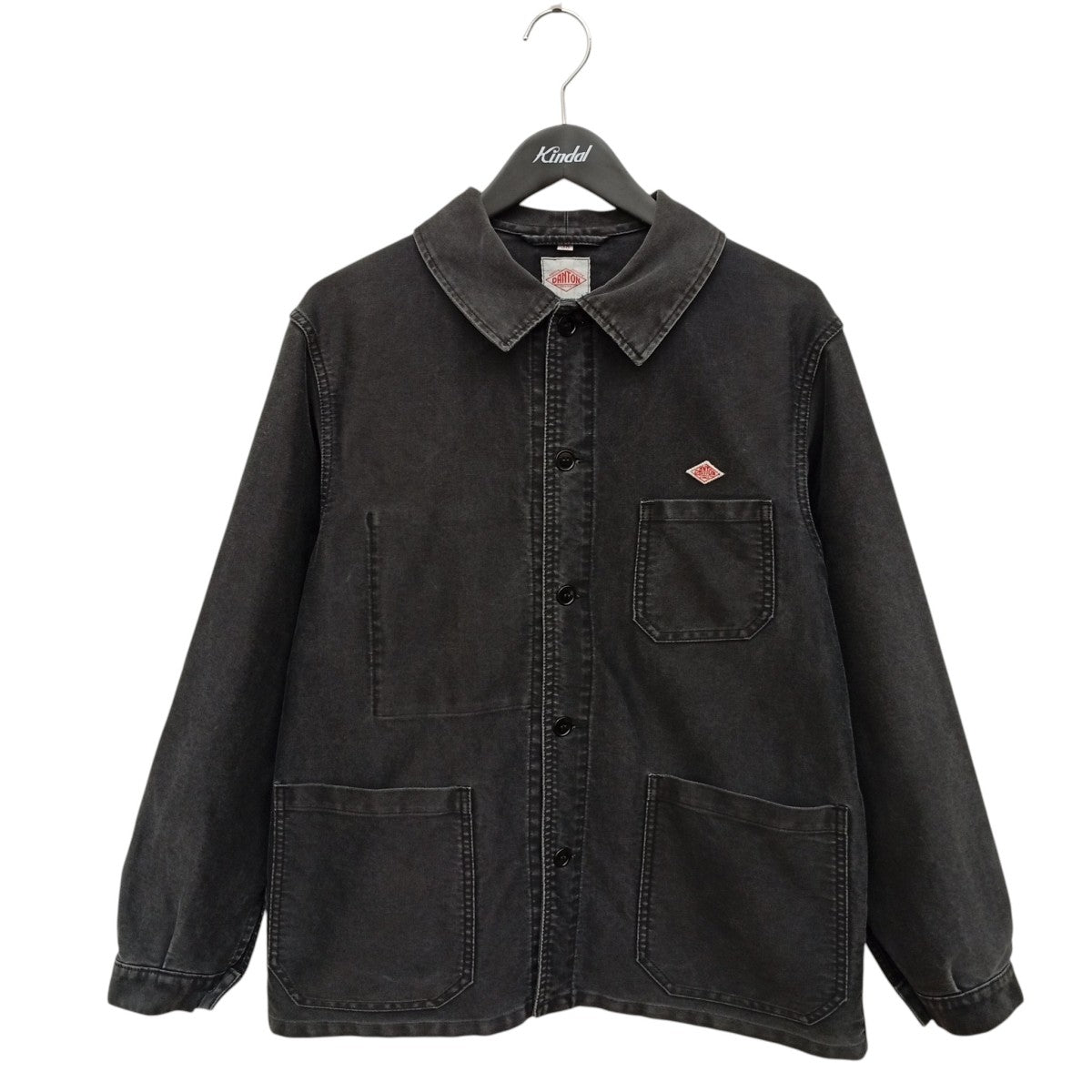 DANTON DENIM WORK JACKETカバーオール18A-SL-001 古着・中古-1枚目のアイテム画像