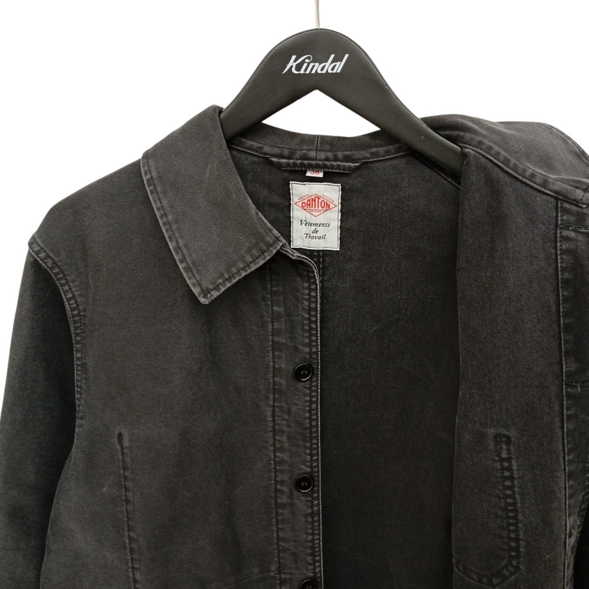 DANTON DENIM WORK JACKETカバーオール18A-SL-001 古着・中古-4枚目のアイテム画像