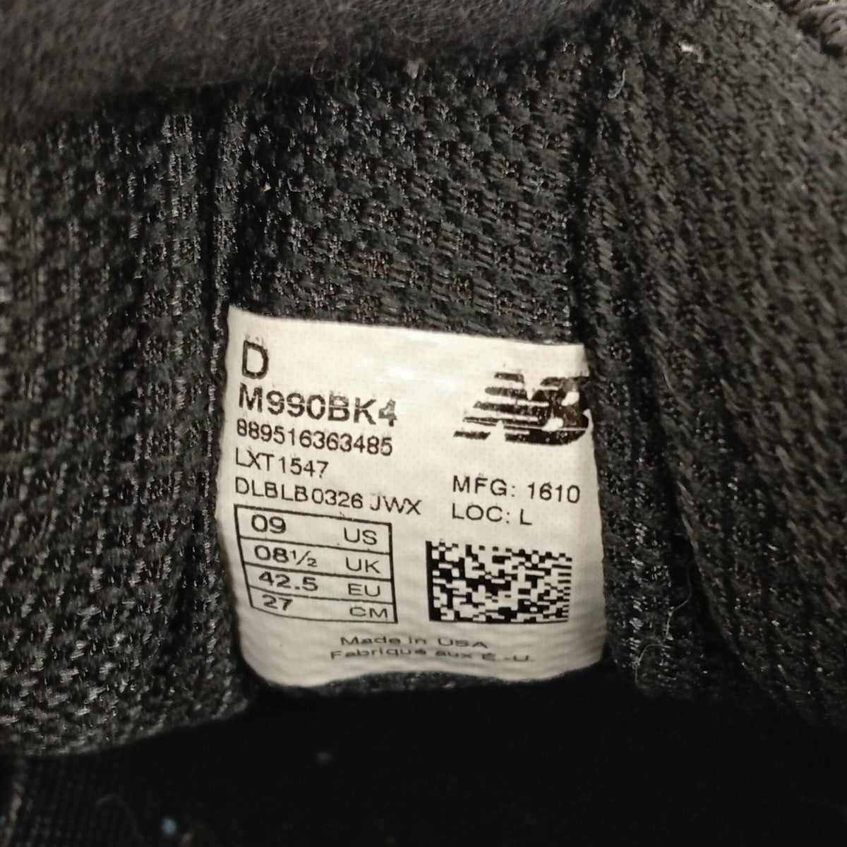 NEW BALANCE スニーカーM990BK4 古着・中古-7枚目のアイテム画像