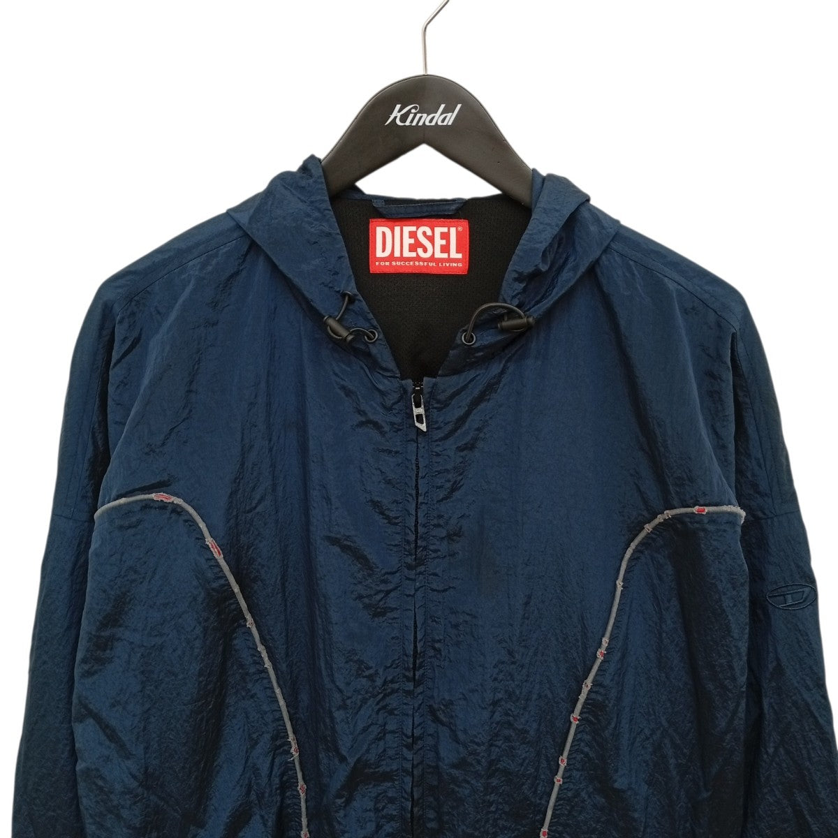 DIESEL ダメージ加工ナイロンジャケット 古着・中古-3枚目のアイテム画像