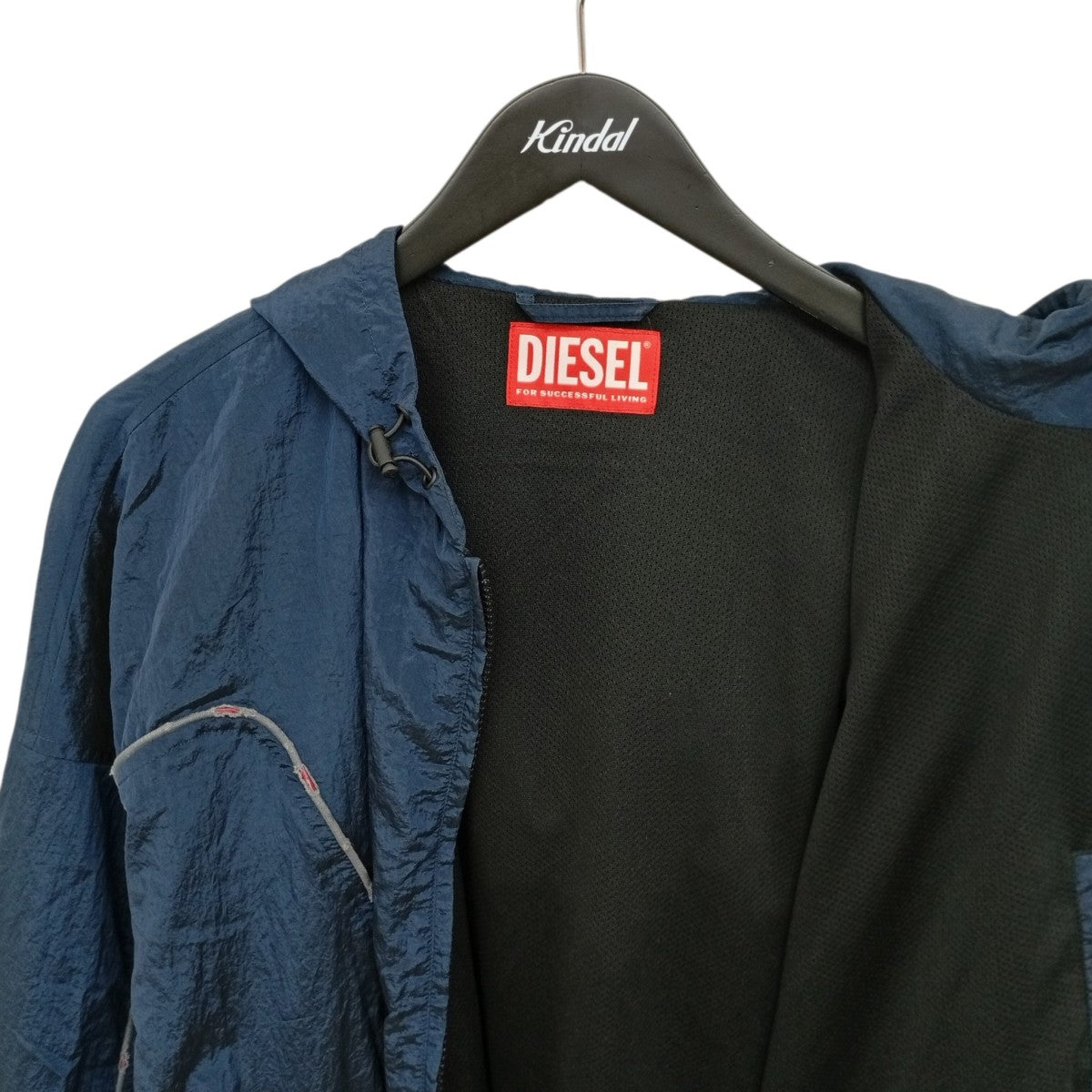 DIESEL ダメージ加工ナイロンジャケット 古着・中古-4枚目のアイテム画像