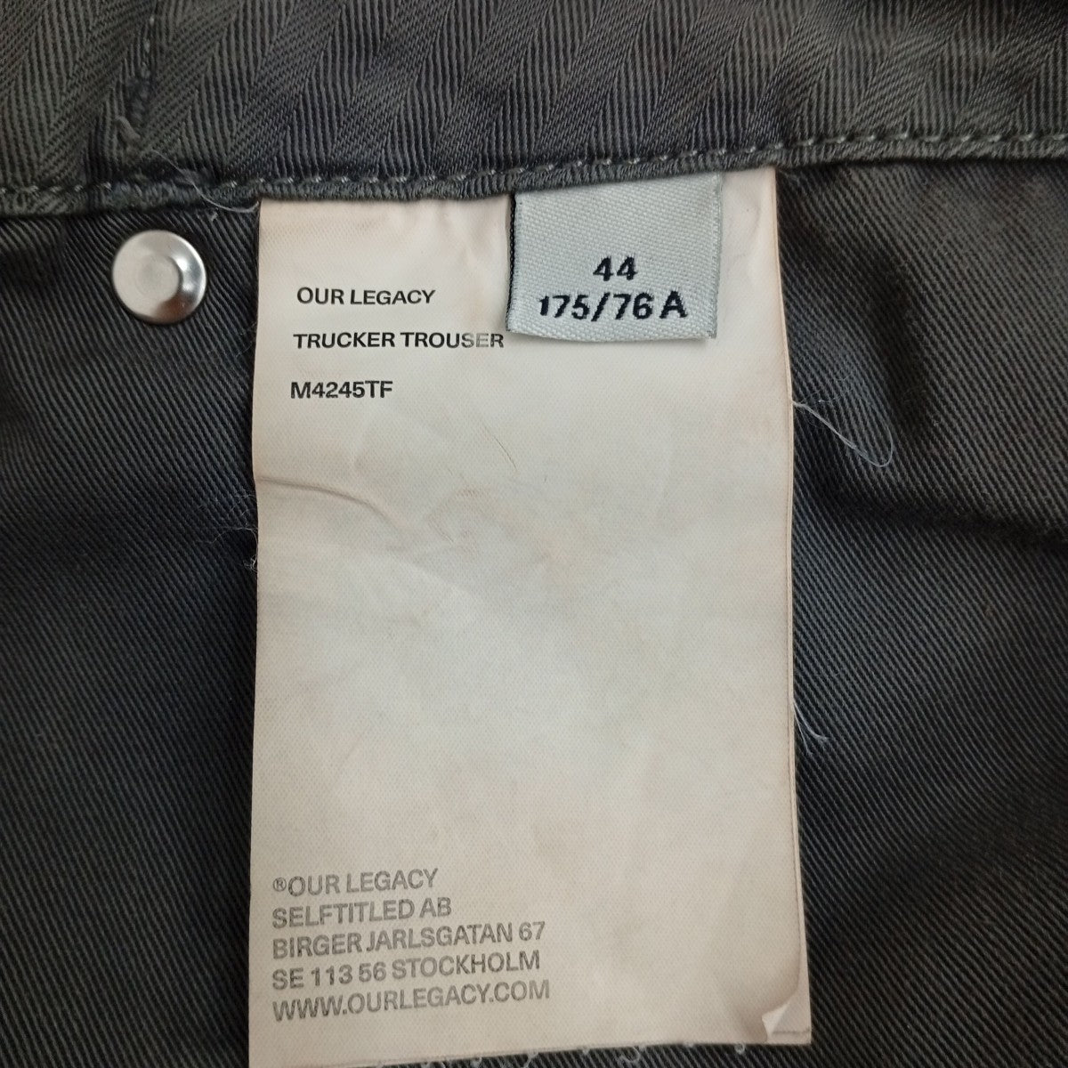 OUR LEGACY パンツM4245TF 古着・中古-6枚目のアイテム画像