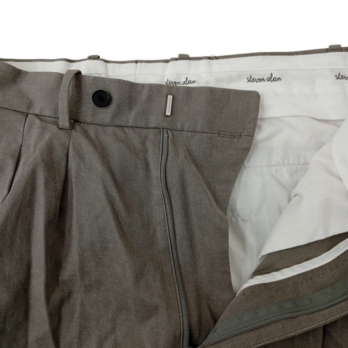 STEVEN ALAN グレース ツイル イン ツープリーツ ドレス トラウザーズパンツ8114-155-1134 古着・中古-3枚目のアイテム画像