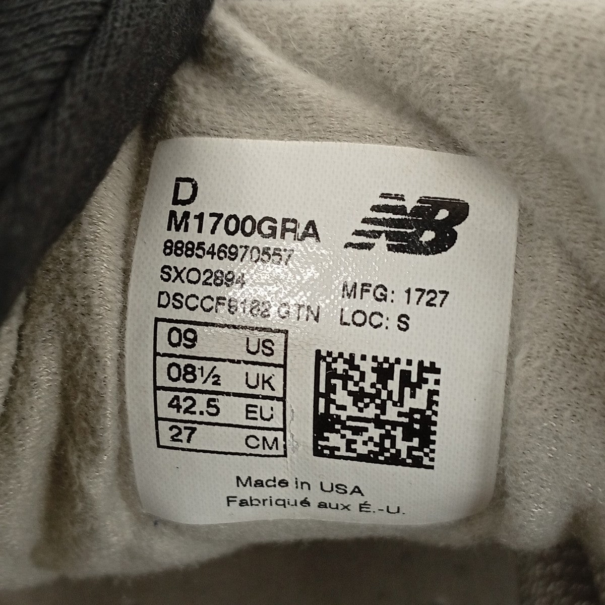 NEW BALANCE スニーカーM1700GRA 古着・中古-9枚目のアイテム画像