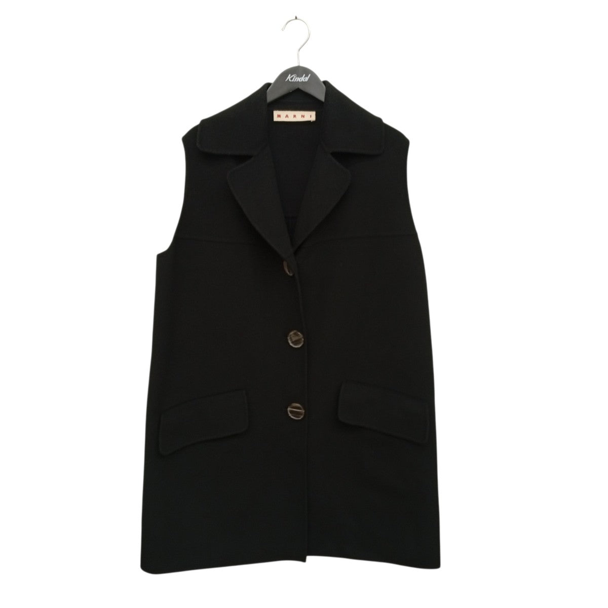 MARNI カシミヤ混ウール ロングジレジャケットベストGLMA0017K0 TW840 古着・中古-1枚目のアイテム画像