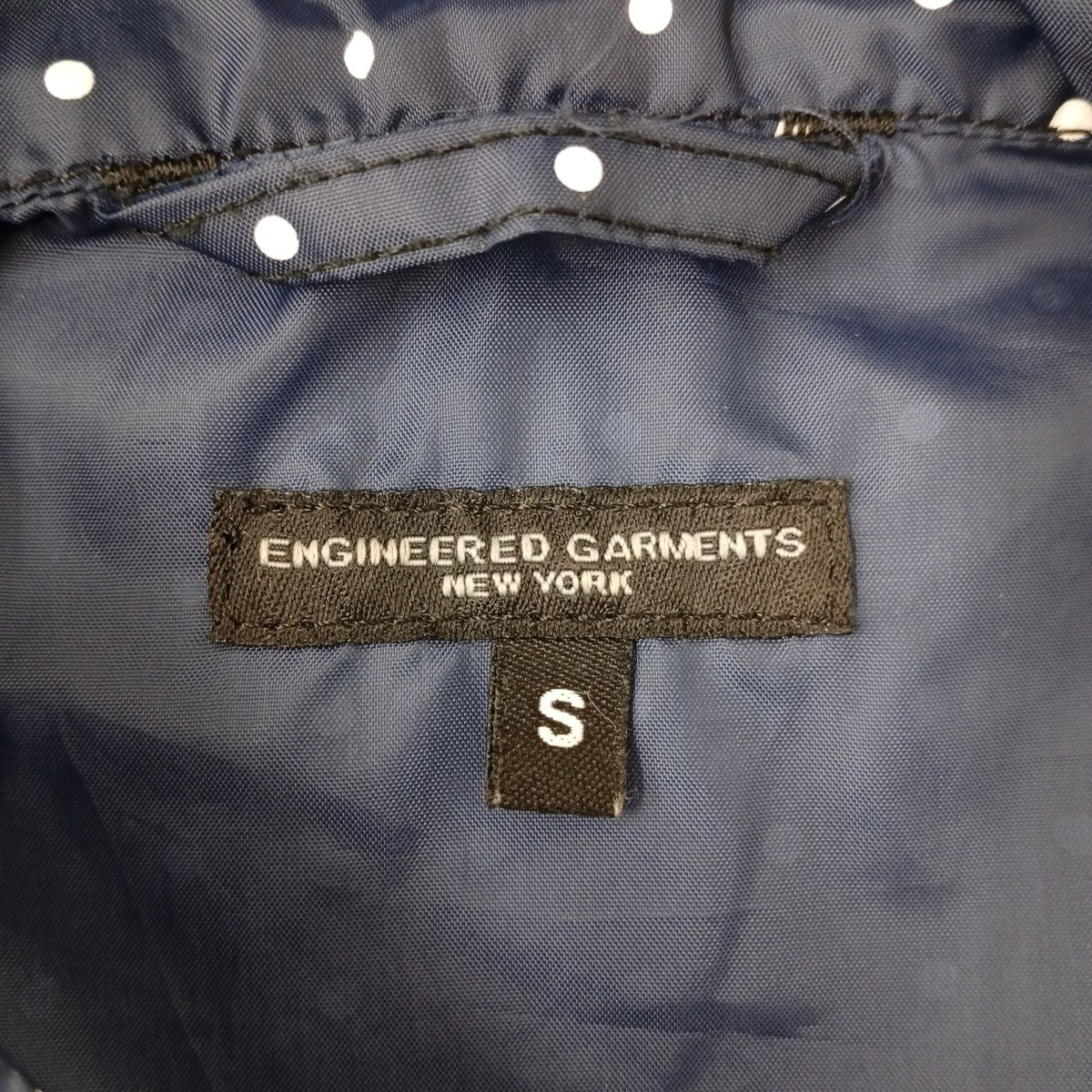 Engineered Garments ドット柄ナイロンコート 古着・中古-5枚目のアイテム画像