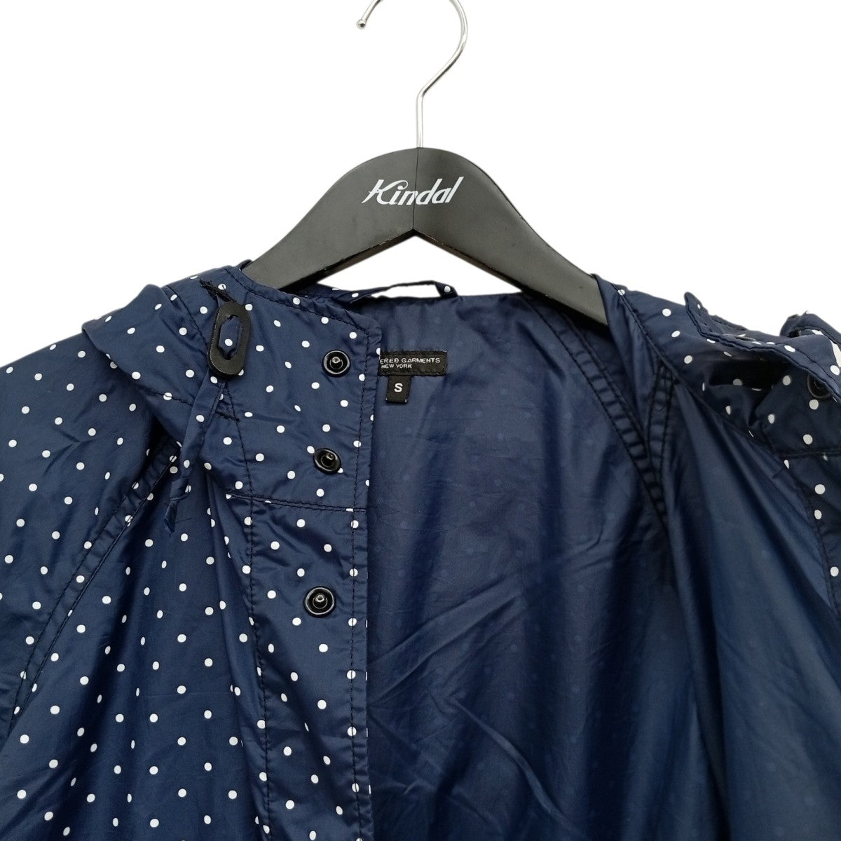 Engineered Garments ドット柄ナイロンコート 古着・中古-7枚目のアイテム画像