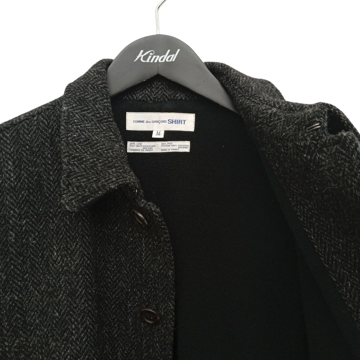 COMME des GARCONS SHIRT ヘリンボーンジャケットD-TK9210 古着・中古-4枚目のアイテム画像