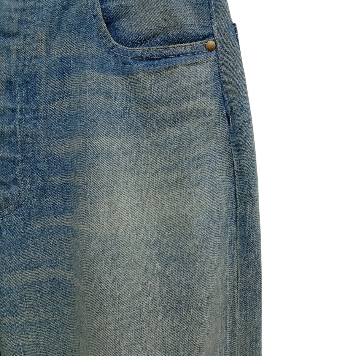 AURALEE SELVEDGE FADED LIGHT DENIM WIDE PANTSデニムパンツA25SP03DE 古着・中古-6枚目のアイテム画像